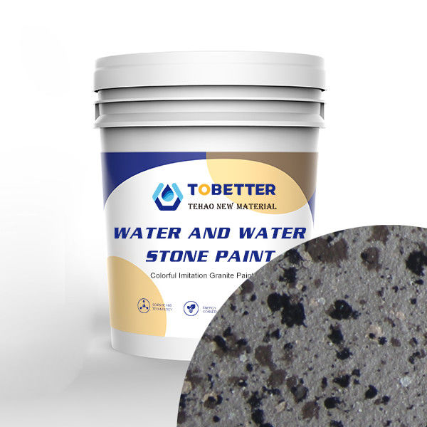 Peinture de revêtement murale en poudre Imitation gris Peinture de revêtement murale en pierre de granit Extérieur Porteur d'eau