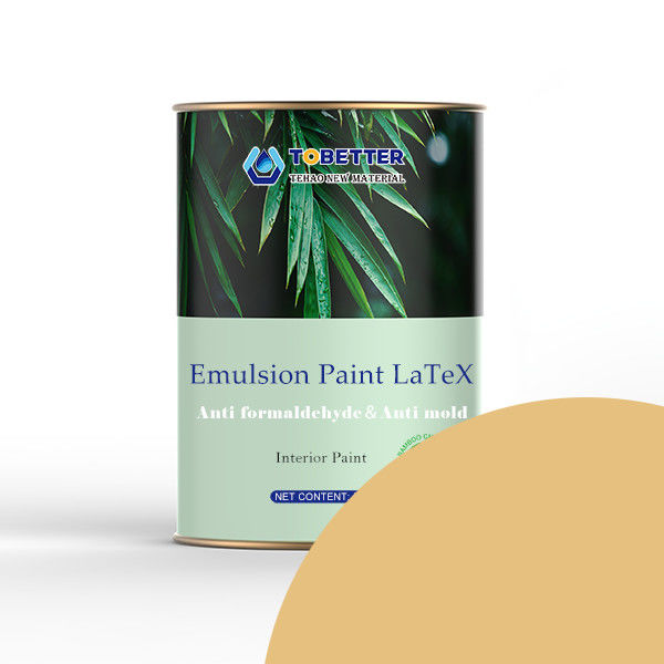 Peinture jaune mate écologique finition lisse et terne avec formaldéhyde résistant aux taches